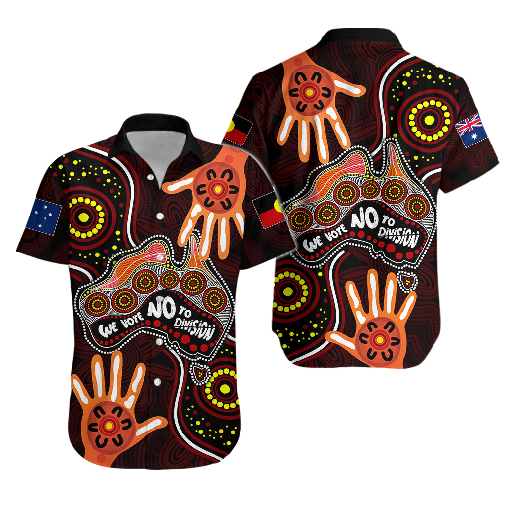 Australia Indigenous Hawaiian Shirt We Vote NO To Division Aboriginal Map LT7