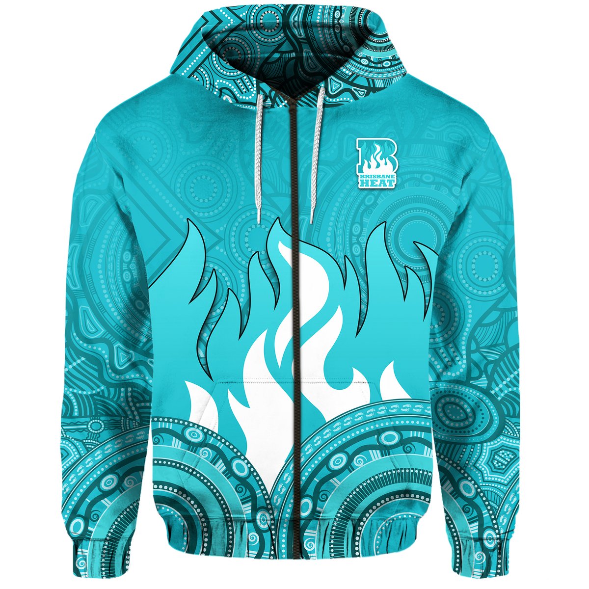 Brisbane Heat Indigenous Aboriginal Arts Zip Up And Pullover Hoodie LT9