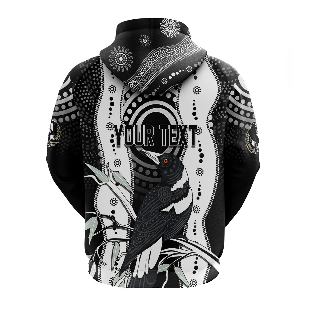 Personalised Collingwood Magpies Aboriginal Hoodie Artsy Vibes LT7 - Vibe Hoodie Shop