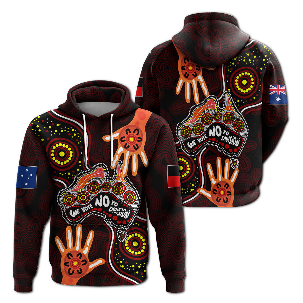 Australia Indigenous Hoodie We Vote NO To Division Aboriginal Map LT7