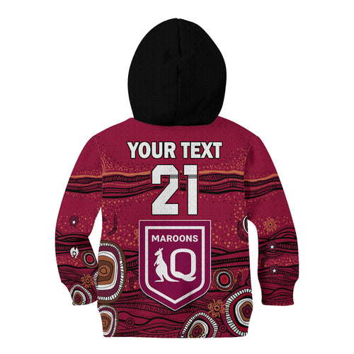 custom-text-and-number-qld-maroons-rugby-hoodie-kid-indigenous