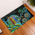 NAIDOC Week 2023 Door Mats Indigenous Tribal Ver.02 - Aqua LT9