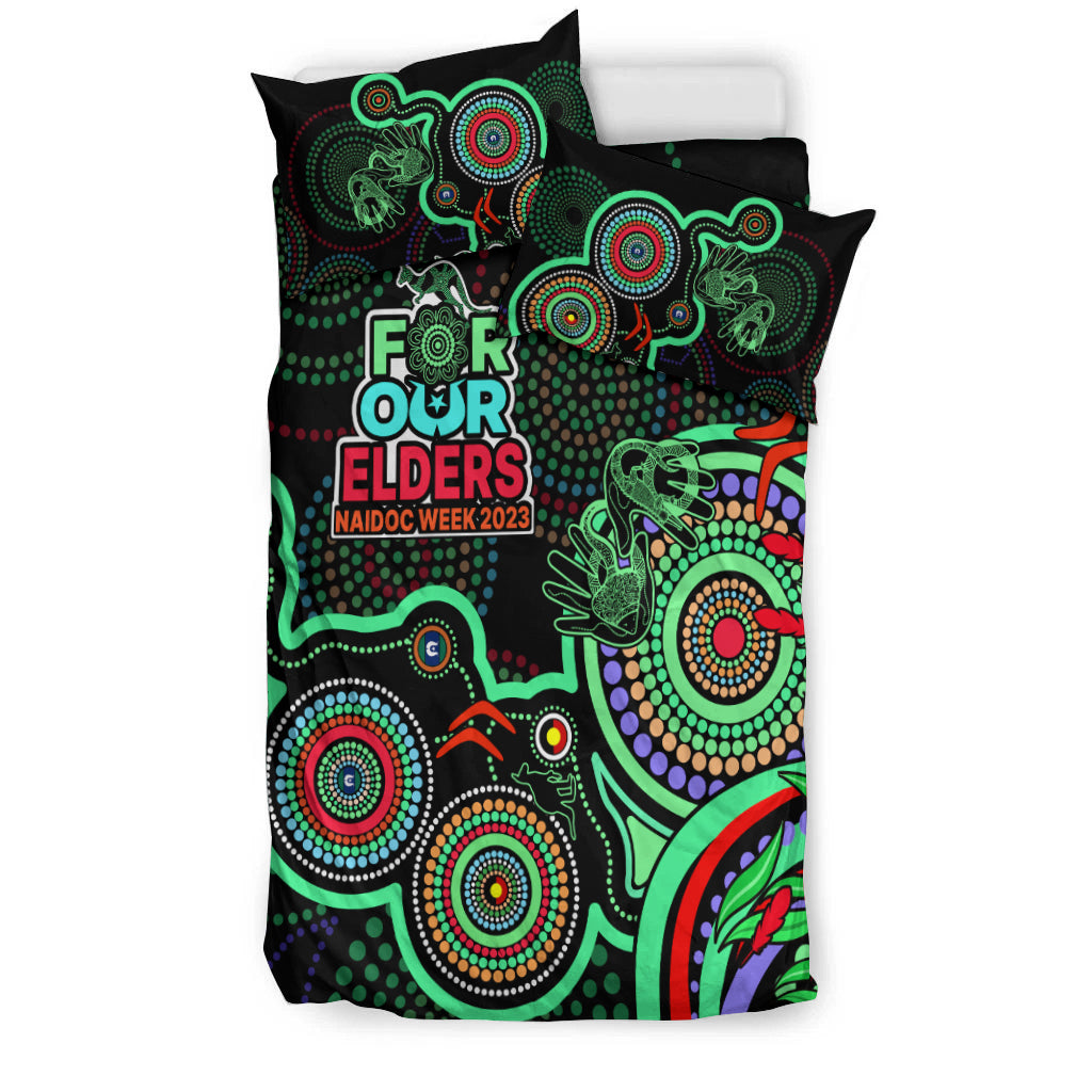 naidoc-week-2023-bedding-set-indigenous-tribal-ver02-green