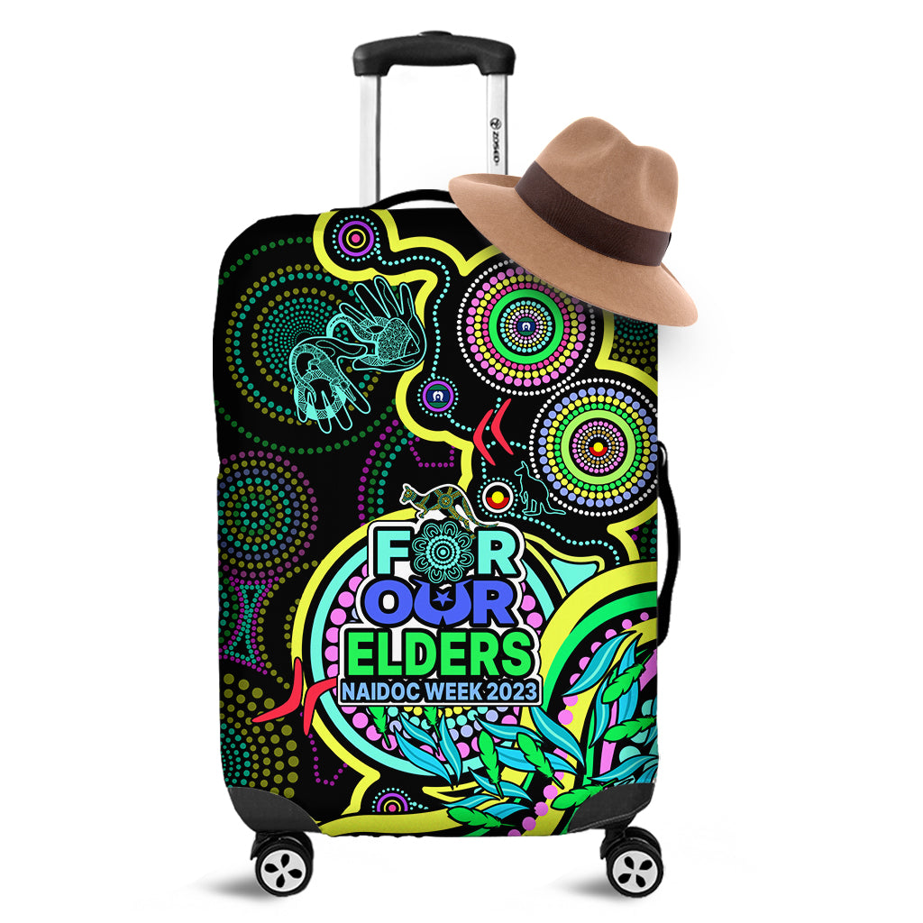 naidoc-week-2023-luggage-cover-indigenous-tribal-ver02-yellow