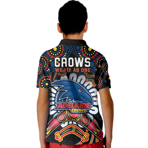 adelaide-crows-football-kid-polo-shirt-boomerang-indigenous-dots