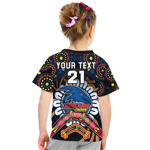 custom-adelaide-crows-football-kid-t-shirt-boomerang-indigenous-dots