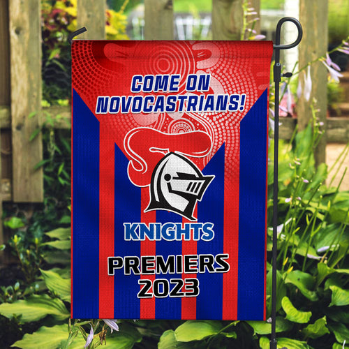 knights-rugby-garden-flag-aboriginal-go-premiers-2023