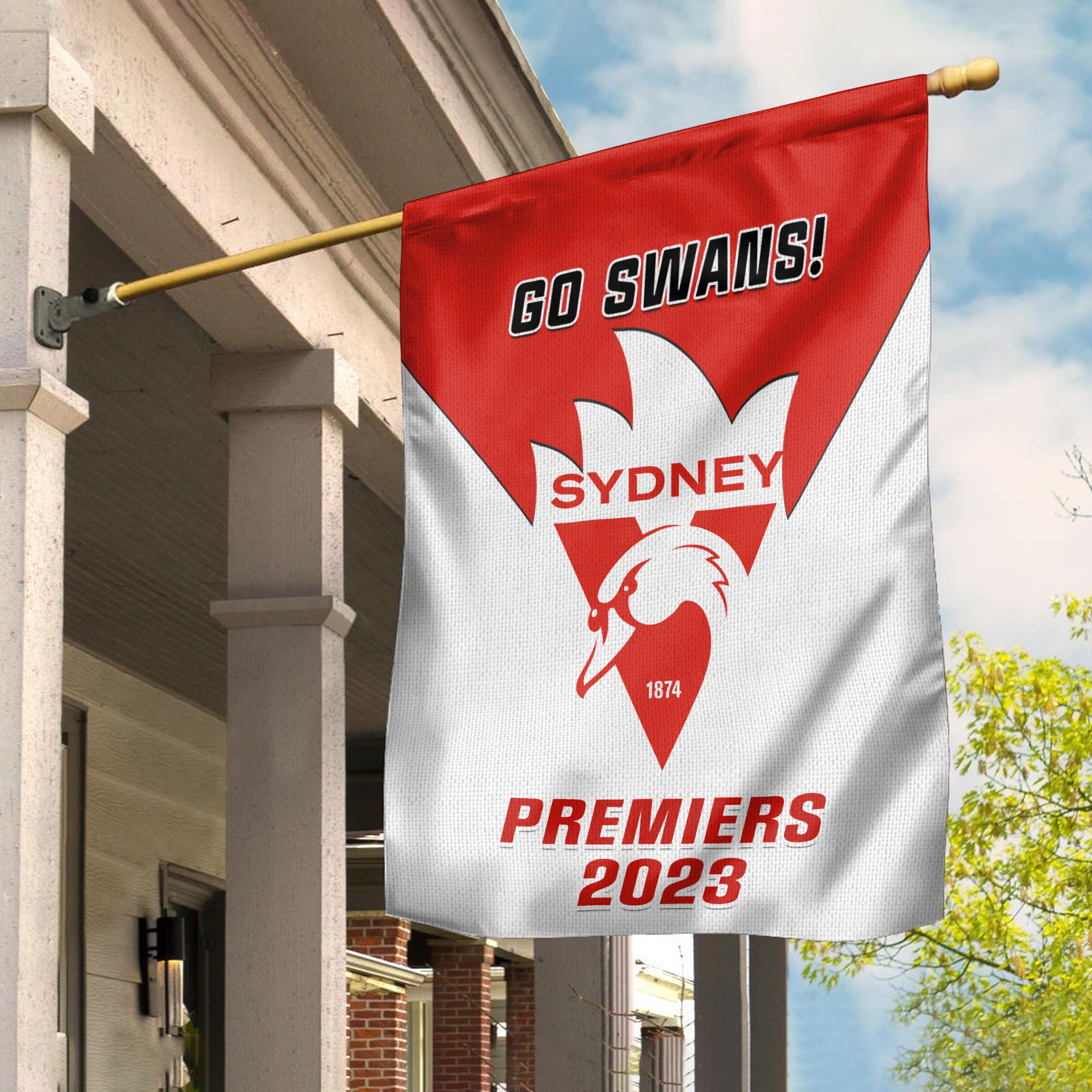 Sydney Football Garden Flag Swans Go Premiers 2023 LT14