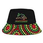 panthers-rugby-bucket-hat-2023-unique-indigenous-art-version-black