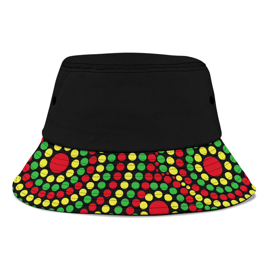 panthers-rugby-bucket-hat-2023-unique-indigenous-art-version-black