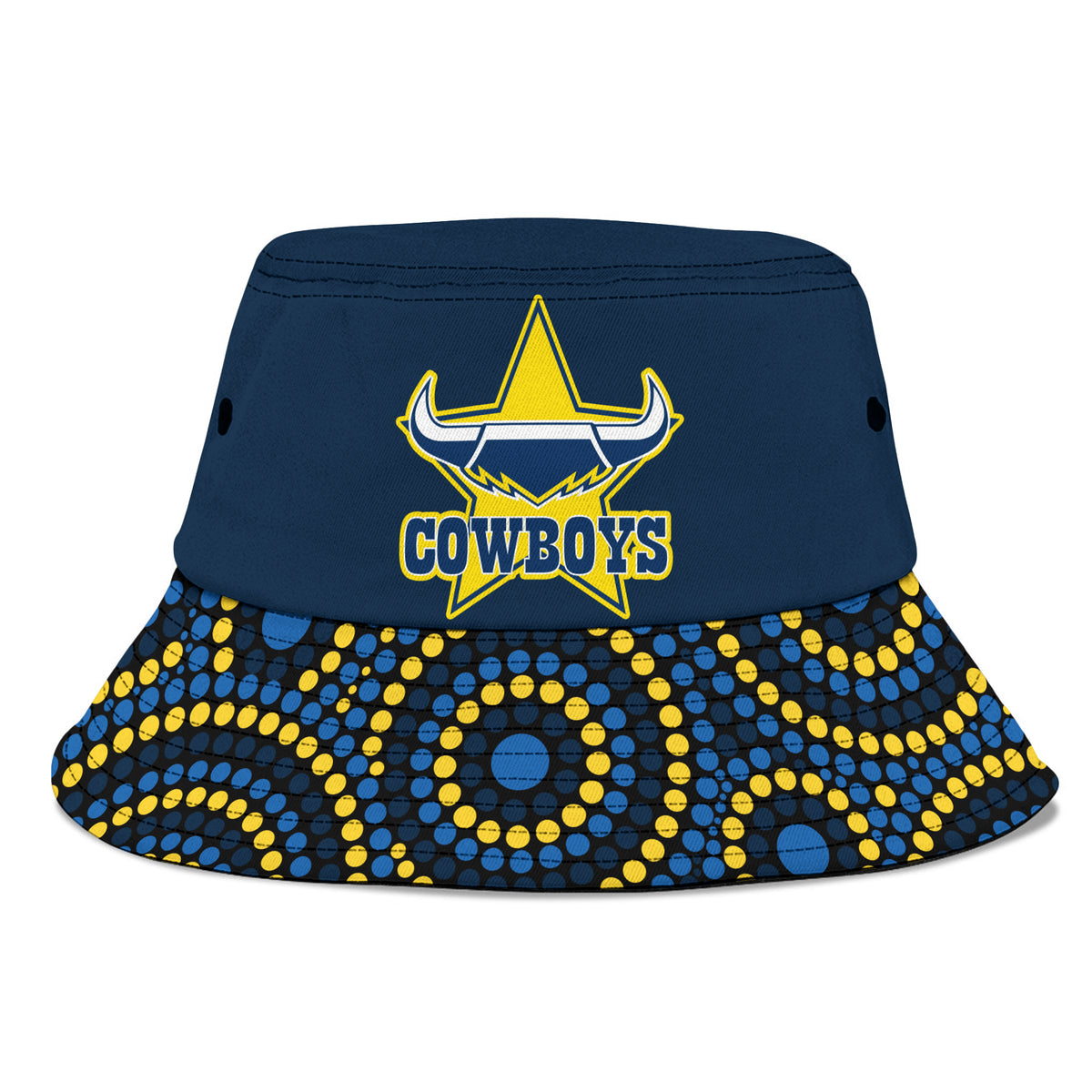 cowboys-rugby-bucket-hat-2023-indigenous-art-unique-blue-version