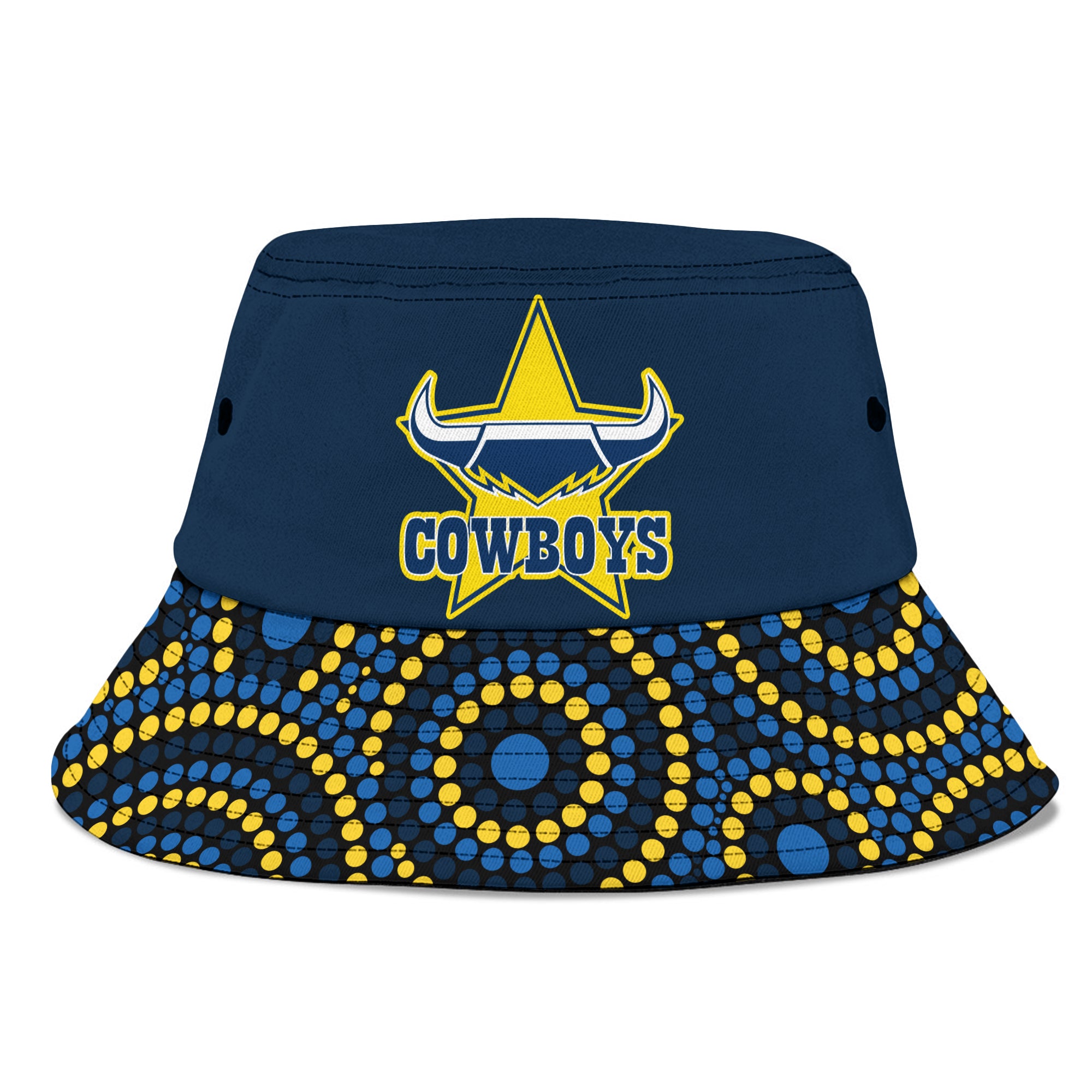 cowboys-rugby-bucket-hat-2023-indigenous-art-unique-blue-version