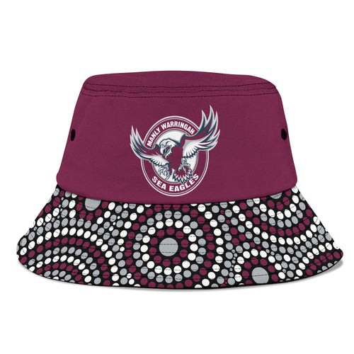 sea-eagles-rugby-bucket-hat-2023-indigenous-art-unique-version