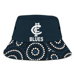carlton-blues-football-bucket-hat-2023-indigenous-art-unique-version