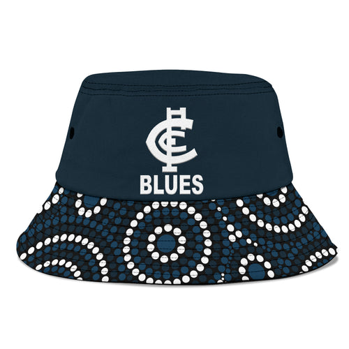 carlton-blues-football-bucket-hat-2023-indigenous-art-unique-version