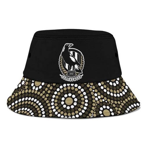 collingwood-football-bucket-hat-2023-indigenous-art-unique-version