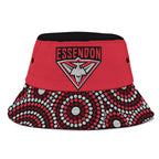 essendon-football-bucket-hat-2023-indigenous-art-unique-version