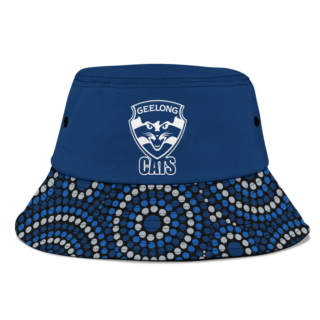 geelong-cats-football-bucket-hat-2023-indigenous-art-unique-version