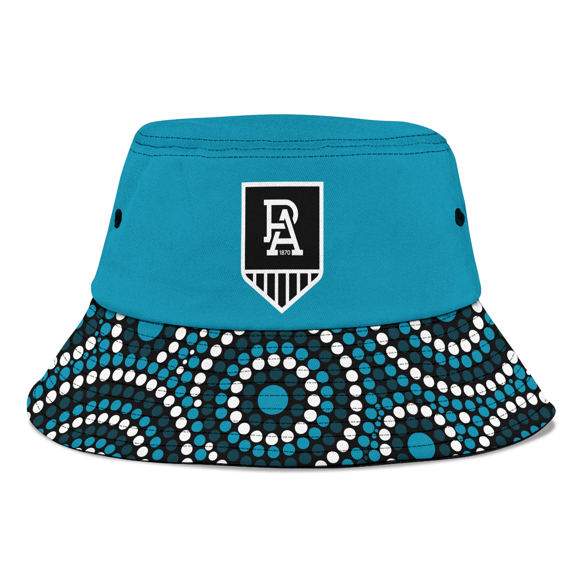 port-adelaide-football-bucket-hat-2023-indigenous-art-unique-version
