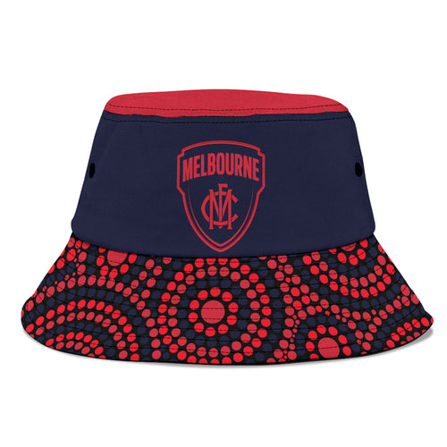 melbourne-demons-football-bucket-hat-2023-indigenous-art-unique-version