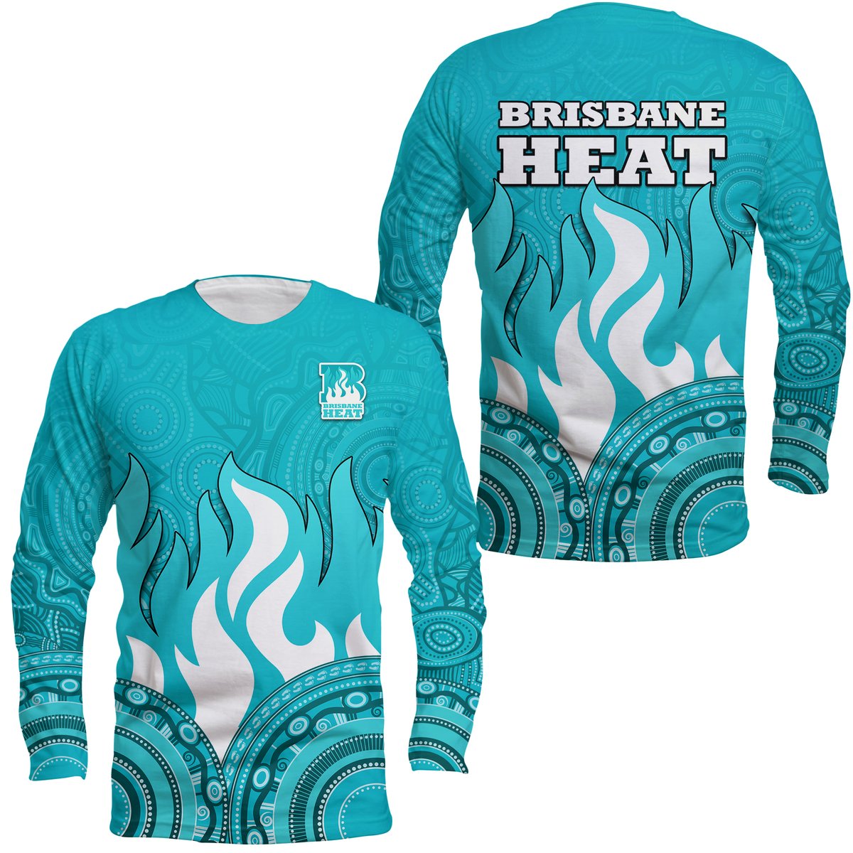 Brisbane Heat Indigenous Aboriginal Arts Long Sleeve Shirt LT9