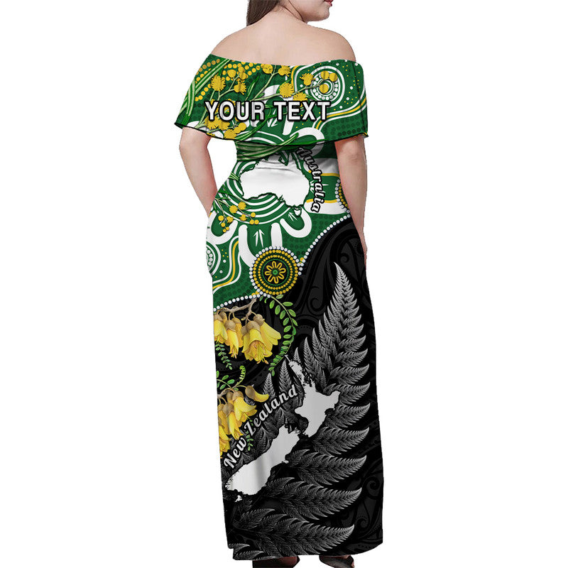 personalised-new-zealand-and-australia-off-shoulder-long-dress-aboriginal-mix-aotearoa-maori-unique