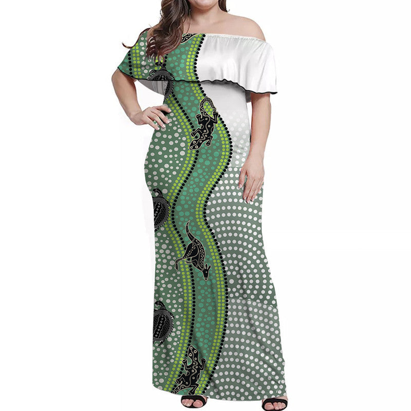 australia-kangaroo-lizard-turtle-and-aboriginal-off-shoulder-long-dress