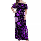 australian-aboriginal-art-purple-off-shoulder-long-dress