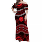 australian-aboriginal-dot-unique-style-red-off-shoulder-long-dress