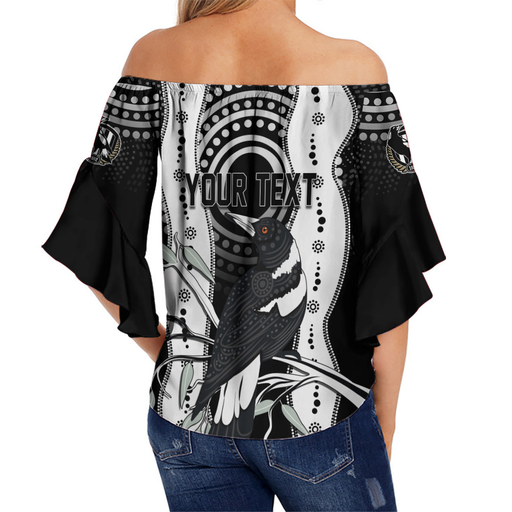 personalised-collingwood-magpies-aboriginal-off-shoulder-waist-wrap-top-artsy-vibes