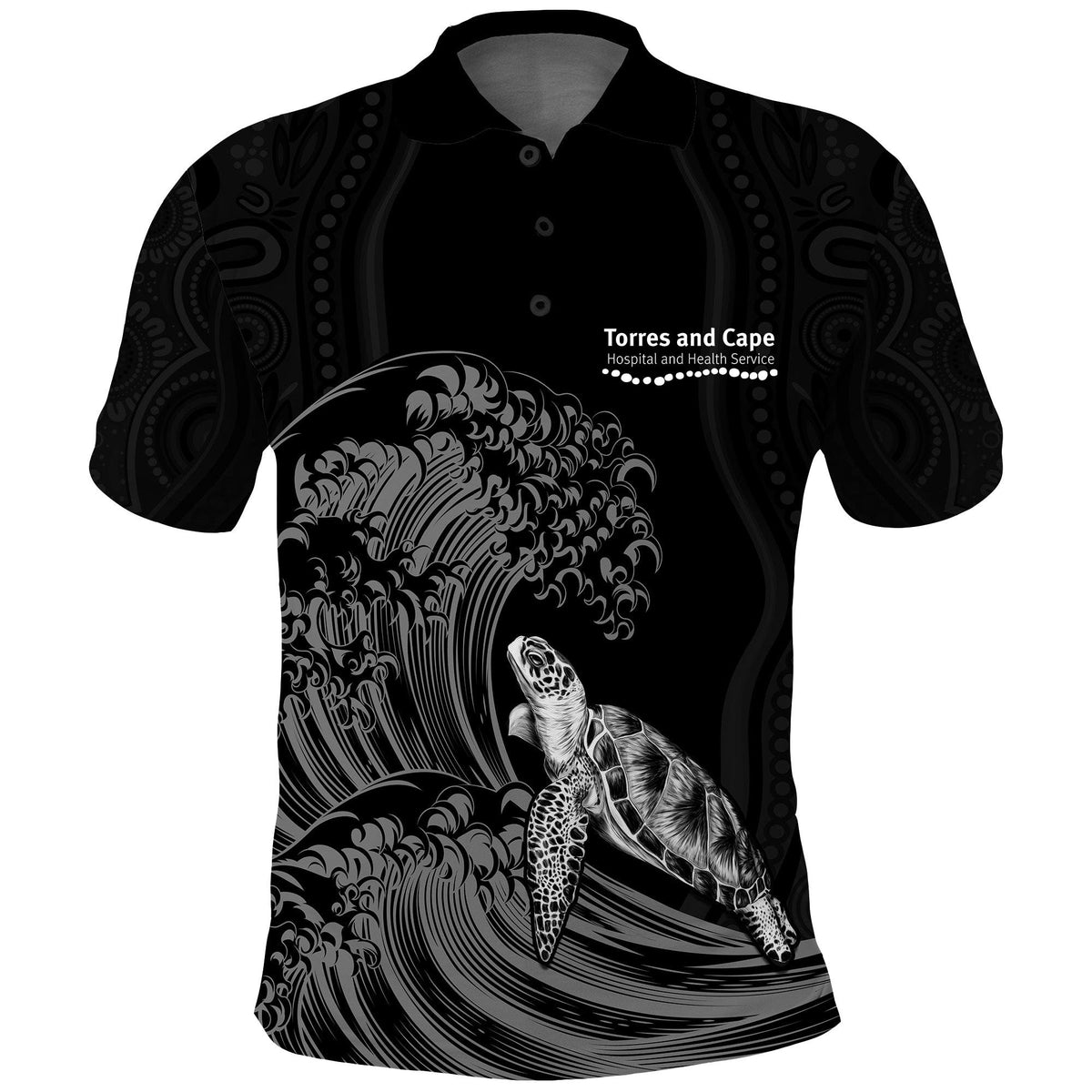 CUSTOMER REQUEST - wseekee - 110825 Polo Shirt Dhari Mix Aboriginal Turtle LT7