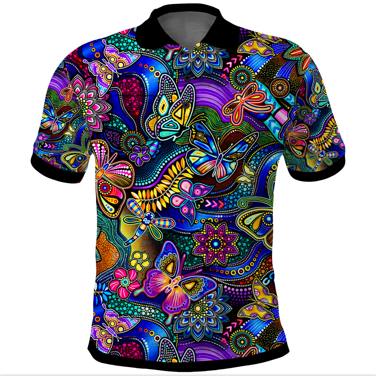 (Custom Personalised) Aussie Animal Aboriginal Art Polo Shirt With Pocket Special Ver.02 LT13 (Copy)