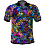 (Custom Personalised) Aussie Animal Aboriginal Art Polo Shirt With Pocket Special Ver.02 LT13 (Copy)