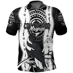 Personalised Collingwood Magpies Aboriginal Polo Shirt Artsy Vibes - Vibe Hoodie Shop