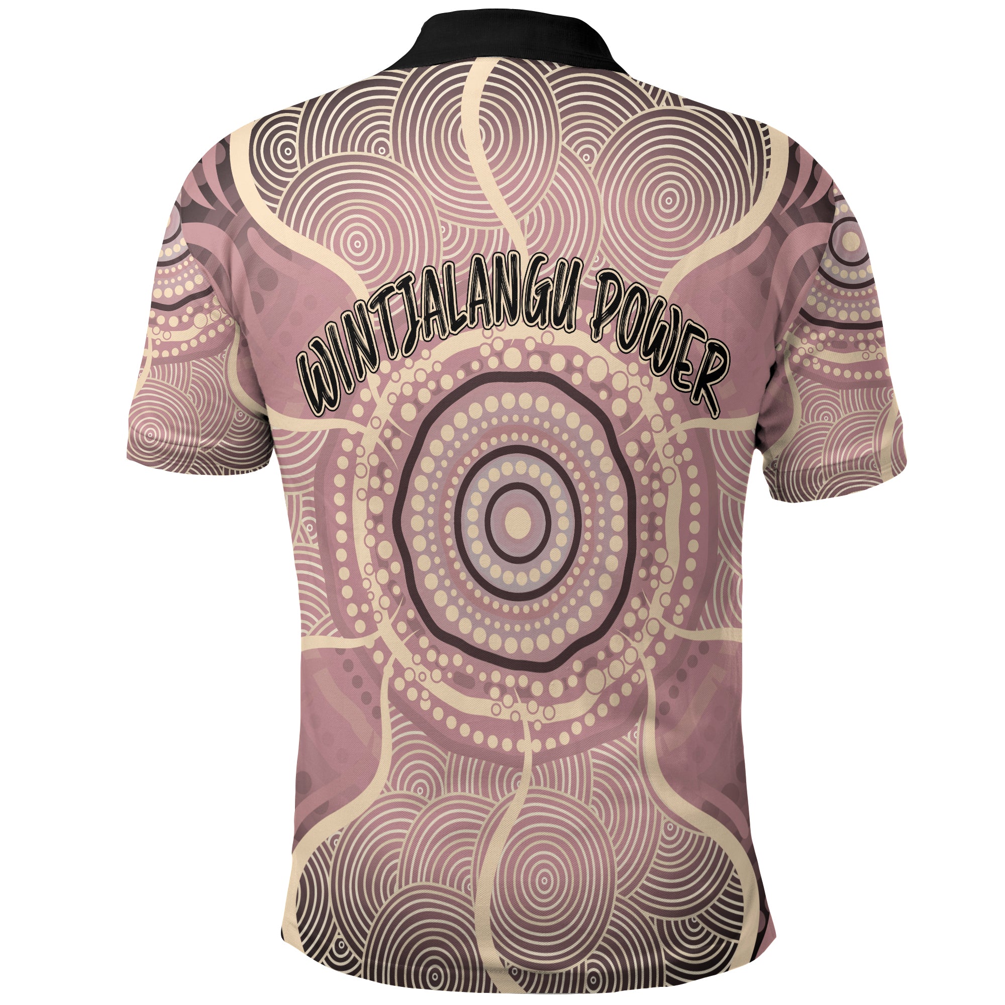 (Wintjalangu Power) Aussie Indigenous Polo Shirt Ceramic Arts LT7