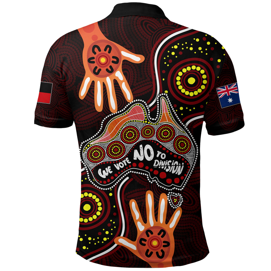 Australia Indigenous Polo Shirt We Vote NO To Division Aboriginal Map LT7