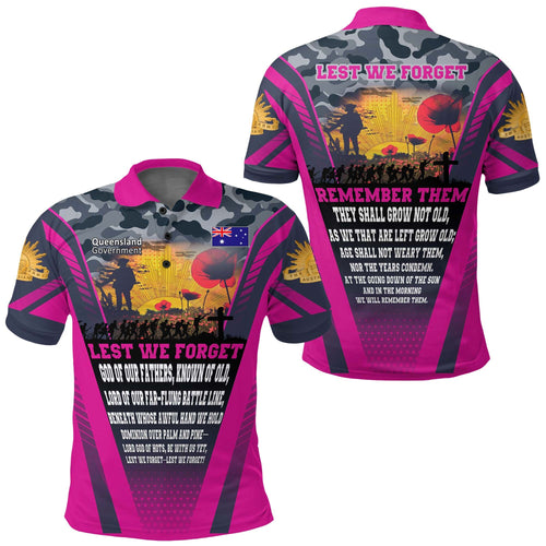 CUSTOMER REQUEST - tracey.munt - 190326 Polo Shirt ANZAC Poem LT7