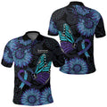CUSTOMER REQUEST - 050825 Polo Shirt Sunflower Aboriginal Arts LT7