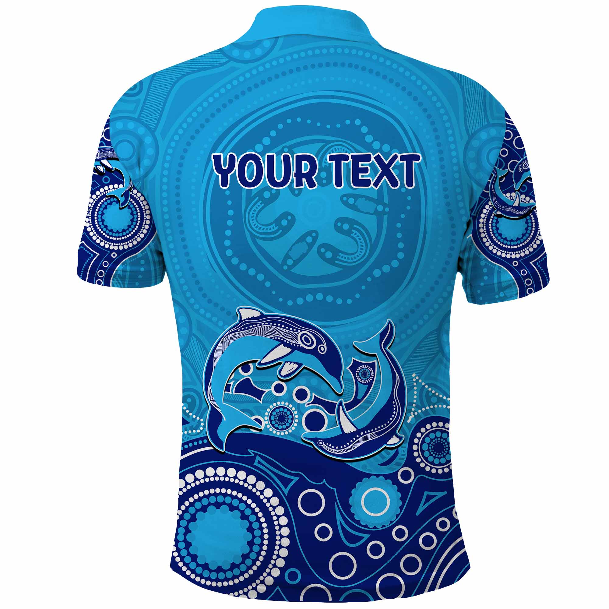 Personalised Aboriginal Dolphin Polo Shirt LT9