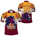 Custom of NRL Broncos Champions 2023 Polo Shirt LT9