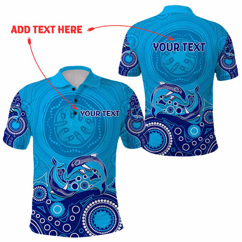 Personalised Aboriginal Dolphin Polo Shirt LT9