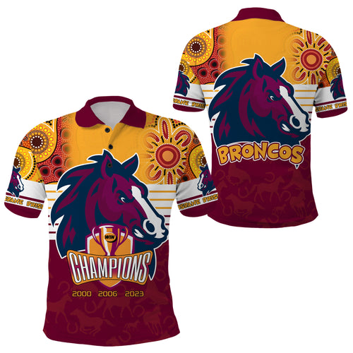 NRL Broncos Champions 2023 Polo Shirt LT9
