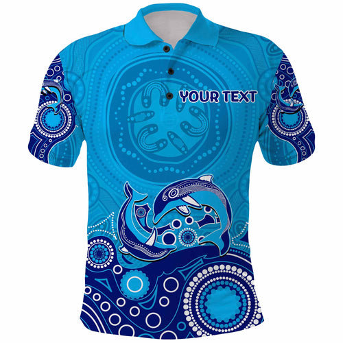 Personalised Aboriginal Dolphin Polo Shirt LT9