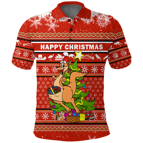 Australia Christmas Kagaroo Aboriginal Pattern