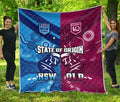 QLD Maroons And NSW Blues Rugby Premium Quilt State of Origin Indigenous LT14