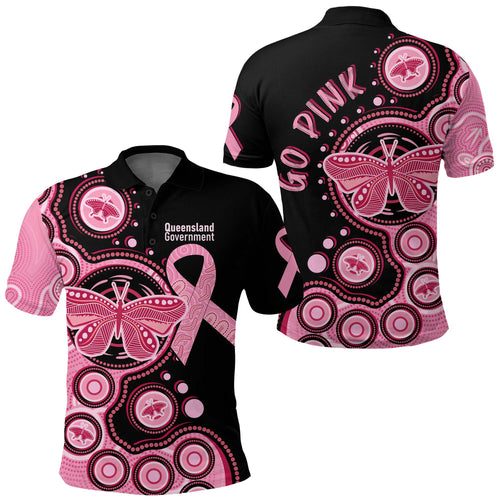 CUSTOMER REQUEST - 310525 - Breast Cancer Black Polo Shirt LT7