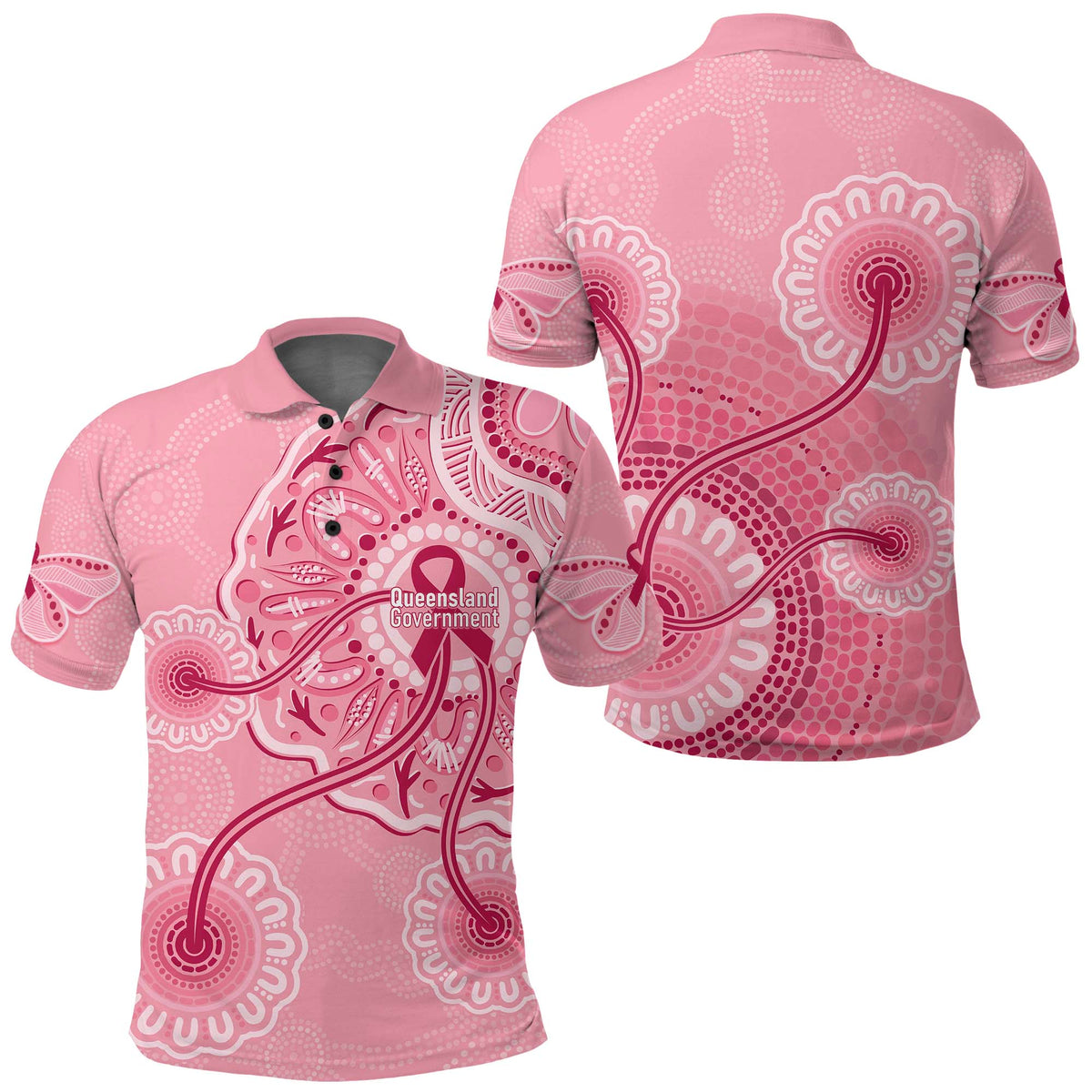 CUSTOMER REQUEST - 310525 - Breast Cancer Pink Polo Shirt LT7