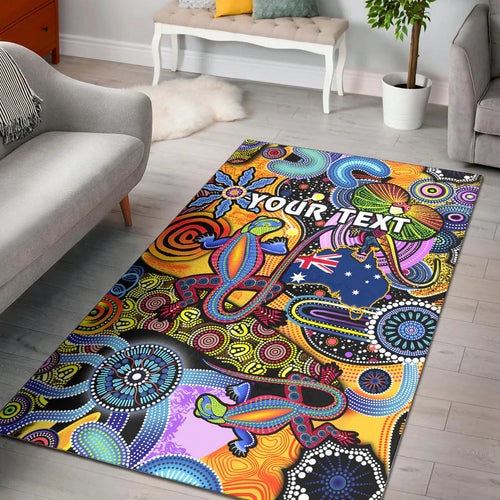 (Custom Personalised) Australia Area Rug Indigenous Animal Artsy LT14