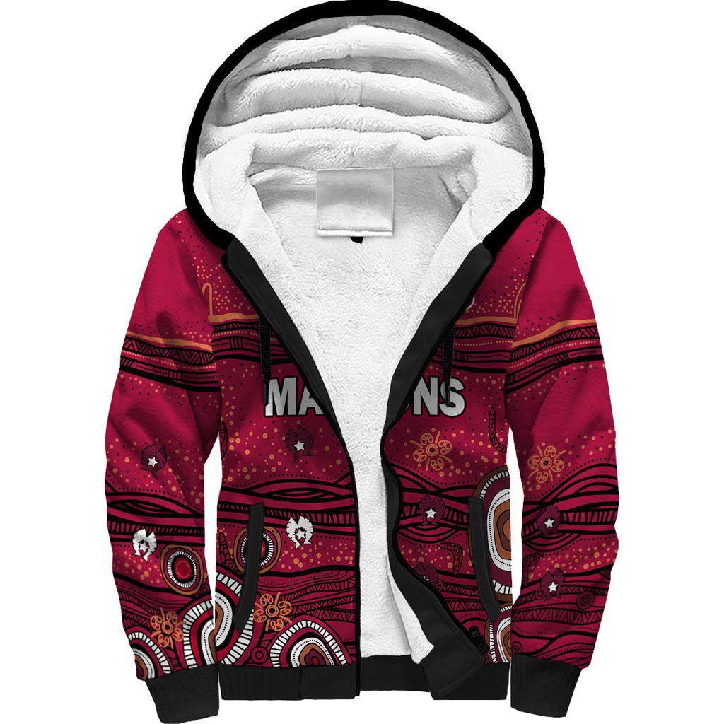 custom-and-text-qld-maroons-rugby-sherpa-hoodie-indigenous