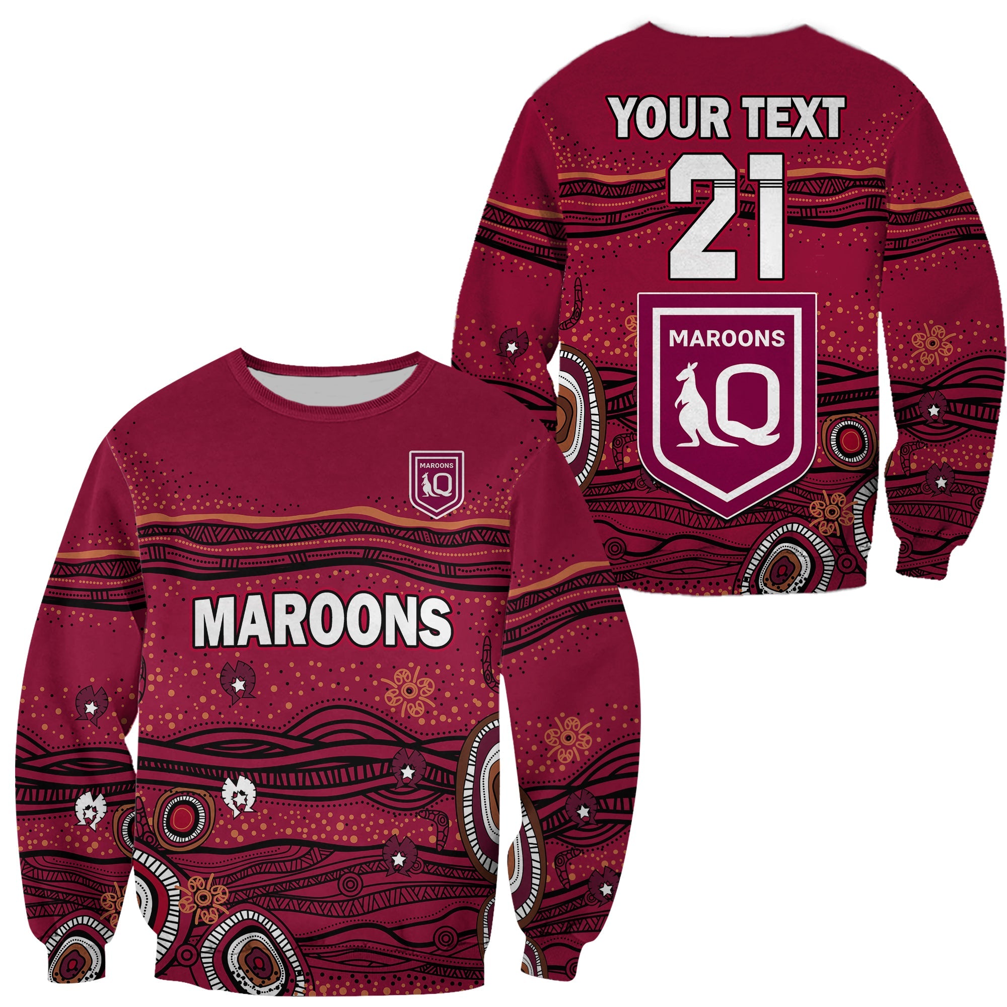 custom-text-and-number-qld-maroons-rugby-sweatshirt-indigenous
